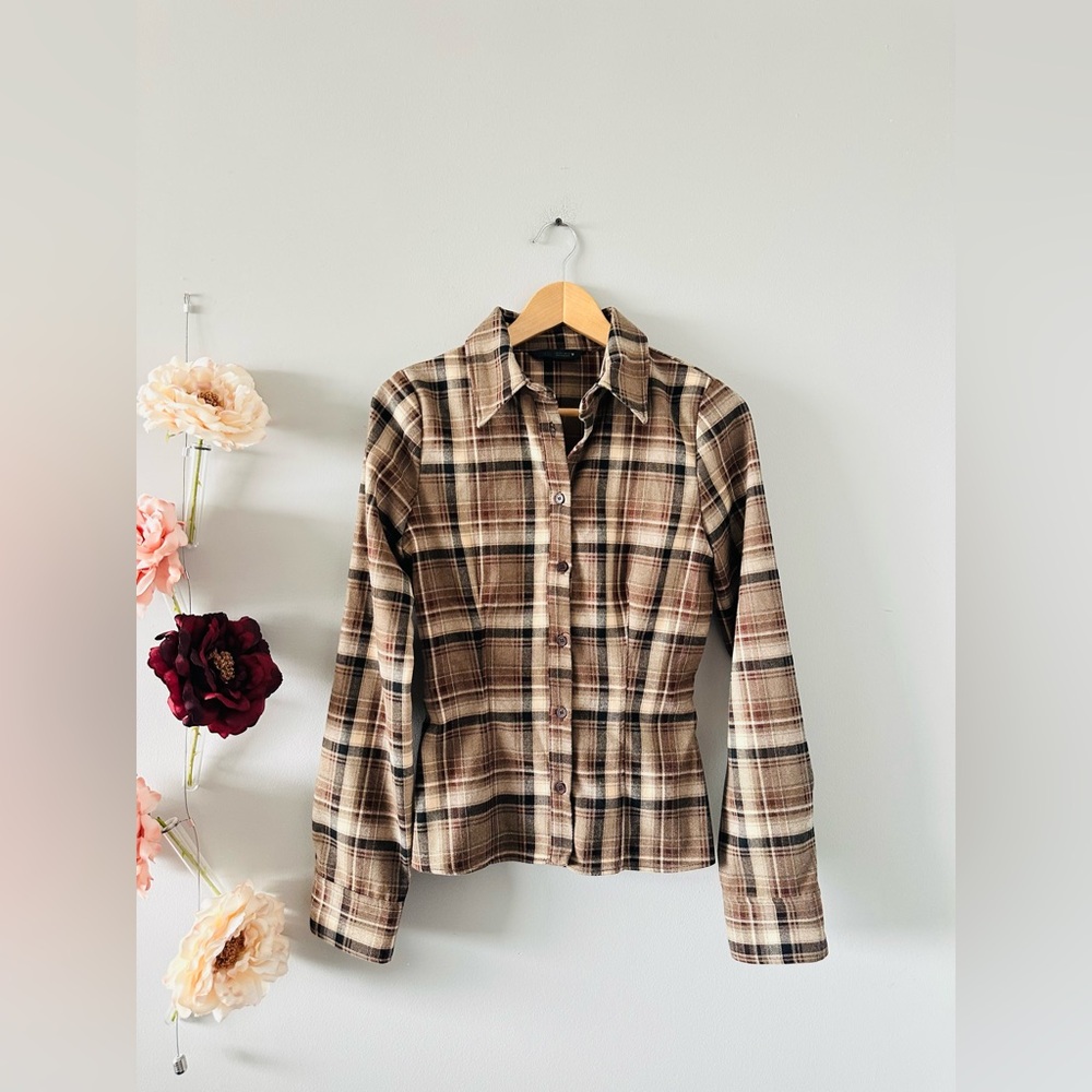 Zara | Super Soft Plaid Fitted Shirt